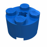 Брік круглий 2x2 - Blue