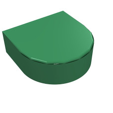 Тайл 1x1, півколо - Green