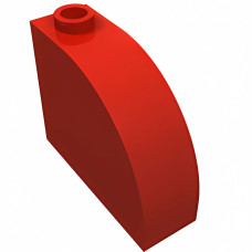 Слоуп закруглений 1x3x2 - Red
