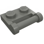 Плейт 1x2, з поручнем (закритим) - Dark Bluish Gray