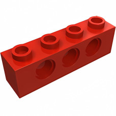 Технік брік 1x4 - Red