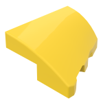 Слоуп закруглений 2x2, скошений (лівий) - Yellow