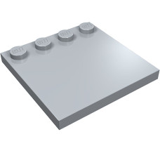 Плейт 4x4, стади з краю - Light Bluish Gray