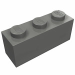 Брік 1x3 - Dark Bluish Gray
