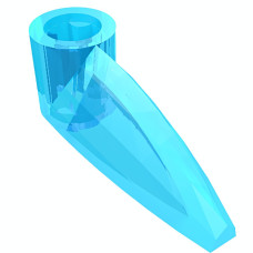 Технік зуб 1x3, від вісь - Trans-Light Blue