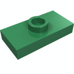 Плейт 1x2, з джамером - Green