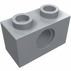 Технік брік 1x2 - Light Bluish Gray
