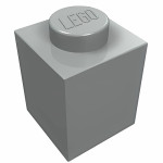 Брік 1x1 - Light Gray