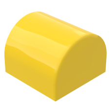 Слоуп закруглений 1x1 2/3 - Yellow