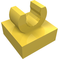 Тайл 1x1, з кліпсою - Yellow