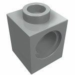 Технік брік 1x1 - Light Gray