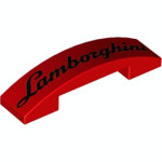 Слоуп закруглений 4x1, лого Lamborghini - Red