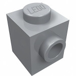 Брік модифік. 1x1, стад збоку - Light Bluish Gray