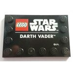 Плейт 4x6, стади з 3 сторін (Darth Vader) - Black
