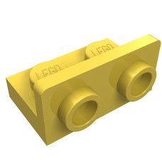 Плейт г-подібний 1x2x1x2 (вверх) - Yellow