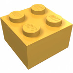 Брік 2x2 - Bright Light Orange