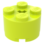 Брік круглий 2x2 - Lime