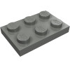 Плейт 2x3 - Dark Bluish Gray