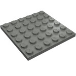 Плейт 6x6 - Dark Bluish Gray