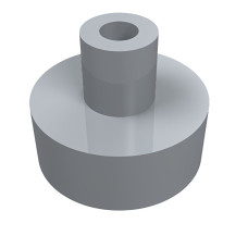 Тайл 1x1, круглий з баром - Light Bluish Gray
