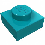 Плейт 1x1 - Dark Turquoise