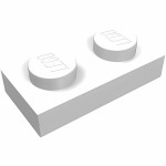 Плейт 1x2 - White