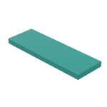 Тайл 2x6, прямокутник - Dark Turquoise