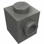 Брік модифік. 1x1, стад збоку - Dark Bluish Gray