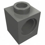 Технік брік 1x1 - Dark Bluish Gray