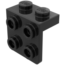 Плейт г-подібний 1x2x2x2 (вниз) - Black