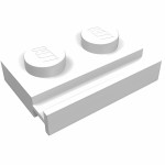 Плейт 1x2, з проріззю - White