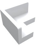 Панель кутова 2x2 - White