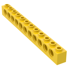 Технік брік 1x12 - Yellow