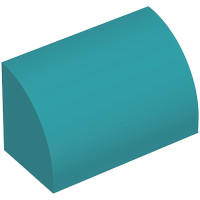Слоуп закруглений 1x2x1 - Dark Turquoise