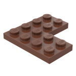 Плейт 4x4, кутовий - Reddish Brown