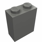 Брік 1x2x2 - Dark Bluish Gray