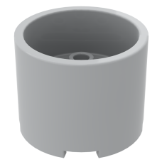 Брік круглий, 3x3x2 (4 стади+отвір під вісь) - Light Bluish Gray