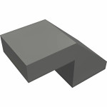Слоуп 2x1 (виріз 2/3 знизу) - Dark Bluish Gray
