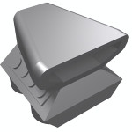 Двигун з повітрозабірником 2x2 - Flat Silver