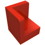 Панель кутова 1x1x1 - Red