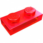 Плейт 1x2 - Trans-Red