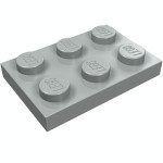Плейт 2x3 - Light Gray