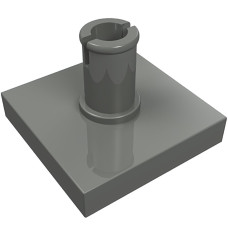 Тайл 2x2, з піном по центру - Dark Bluish Gray